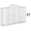 vidaXL Schanskorven 7 st gewelfd 200x30x120/140 cm ijzer