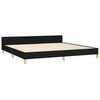 vidaXL Bedframe zonder matras stof zwart 200x200 cm