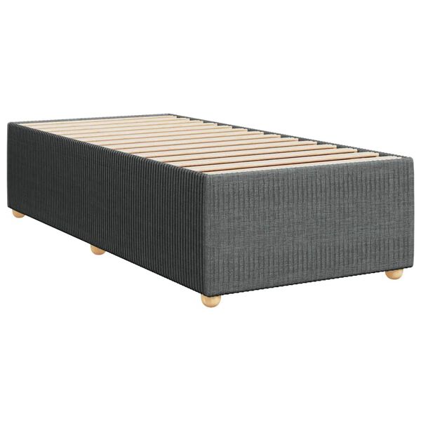 vidaXL Bedframe zonder matras 90x200 cm stof donkergrijs