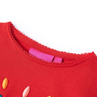 Kindershirt met lange mouwen 92 rood