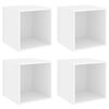 vidaXL Wandkasten 4 st 37x37x37 cm bewerkt hout wit