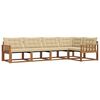 vidaXL Buiten bankenset met kussen 5 pcs Natuurlijk en Beige