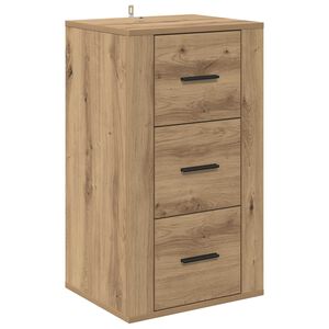 vidaXL Dressoir Artisan Eiken 40 x 33 x 70 cm Bewerkt hout