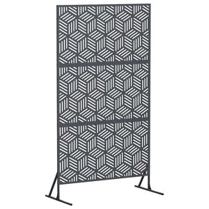 vidaXL Privacyscherm 100 x 50 x 180 cm Staal Antraciet