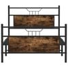 vidaXL Bedframe zonder matras hout gerookt eikenkleurig 100x200 cm
