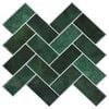 vidaXL Haringbeen Tegel 50 st Donkergroen 30 x 30 cm