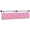 vidaXL Hangend hoofdbord Roze Stof