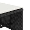 vidaXL 5-delige Tuinset met kussens poly rattan zwart