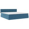 vidaXL Opslag bed met matras Donkerblauw 200 x 200 cm Fluweel