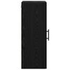 vidaXL Wandkast Zwart Eiken 34,5 x 34 x 90 cm Geengineerd Hout en Glas
