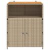 vidaXL Kast met plank Beige 70 x 50 x 87 cm Polyester en Roly Ratten