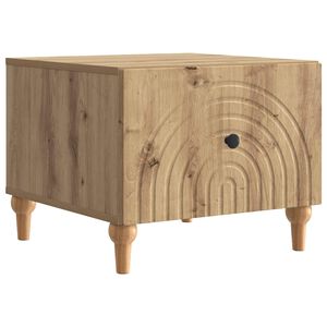 vidaXL Salontafel Artisanaal eiken 49 x 50 x 40 cm Bewerkt hout