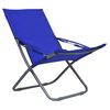 vidaXL Strandstoelen 2 st inklapbaar stof blauw
