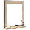 vidaXL Badkamer Spiegel Zwart 50 x 12 x 60 cm Glas en Engineered Hout