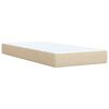 vidaXL Boxspring met matras stof cr&egrave;mekleurig 90x200 cm