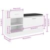 vidaXL Schoenenbank 94,5x31x57 cm bewerkt hout wit