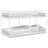 vidaXL Stapelbed zonder matras 90x190 cm staal wit
