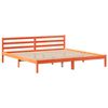 vidaXL Bed met boekenkast zonder matras hout wasbruin 200x200 cm