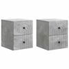 vidaXL Wandbeugel Bedkast 2 st Betongrijs 33 x 34,5 x 40 cm