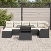 vidaXL Tuin Sofa Set met kussen met opslag 8 pcs Zwart Poly riet