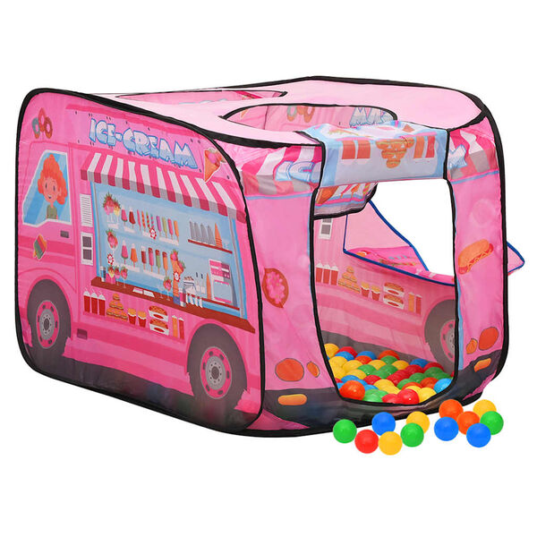 vidaXL Kinderspeeltent met 250 ballen 70x112x70 cm roze