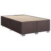 vidaXL Boxspring met matras stof donkerbruin 120x190 cm