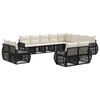 vidaXL Tuinbankenset 12 st Zwart en Cream Wit poly rattan