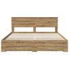 vidaXL Bedframe met hoofdeinde Artisan Eiken 180 x 200 cm Bewerkt hout