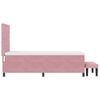 vidaXL Boxspring bed met matras Roze 90 x 200 cm Fluweel