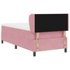 vidaXL Boxspringbed met matras met hoofdeinde Roze 90 x 200 cm Fluweel