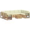 vidaXL Sofa-Sets met kussen 10 pcs Wit en cr&egrave;mekleurig Polyester