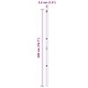 vidaXL Hek Post Anders 26 pcs Grijs 3,2 x 3,2 x 200 cm Staal