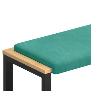 vidaXL Bankkussen fluweel Turquoise Diepte 35 cm