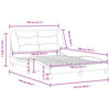 vidaXL Bedframe met LED zonder matras "Hvar" 120x200 cm stof donkerbruin