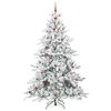 vidaXL Kunstmatige Inklapbare Kerstboom Wit 240 cm PVC en staal