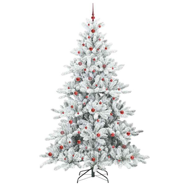 vidaXL Kunstmatige Inklapbare Kerstboom Wit 240 cm PVC en staal