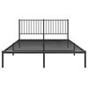 vidaXL Bedframe met hoofdbord metaal zwart 160x200 cm