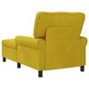 vidaXL Chaise Lounge met kussen Geel 91 x 157 x 91 cm Fluweel