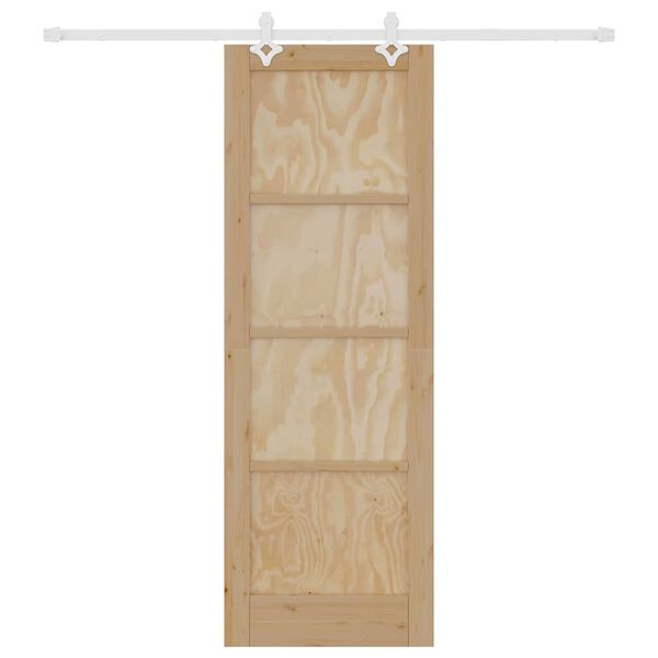 vidaXL Schuifdeur Bruin 73,5 x 211 cm Massief grenenhout