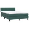 vidaXL Boxspring met matras en LED fluweel donkergroen 160x210 cm