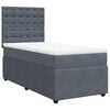vidaXL Boxspring met matras fluweel donkergrijs 90x200 cm