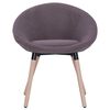 vidaXL Eetkamerstoelen 4 st draaibaar stof taupe