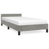 vidaXL Bedframe zonder matras 90x200 cm fluweel lichtgrijs