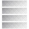 vidaXL Trapmatten 4 st 100 x 25 cm Zilver Aluminium Rechthoekig