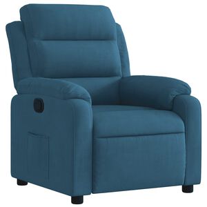 vidaXL Fauteuil verstelbaar fluweel blauw