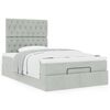 vidaXL Ottoman bed met matrassen 120x190cm fluweel lichtgrijs
