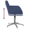 vidaXL Eetkamerstoelen 2 st draaibaar stof blauw