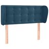 vidaXL Hoofdbord met randen 93x23x78/88 cm fluweel donkerblauw