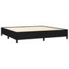 vidaXL Bedframe zonder matras stof zwart 200x200 cm