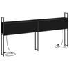 vidaXL Opberghoofdbord met Oplaadstation Zwart eiken 203 x 15 x 98 cm